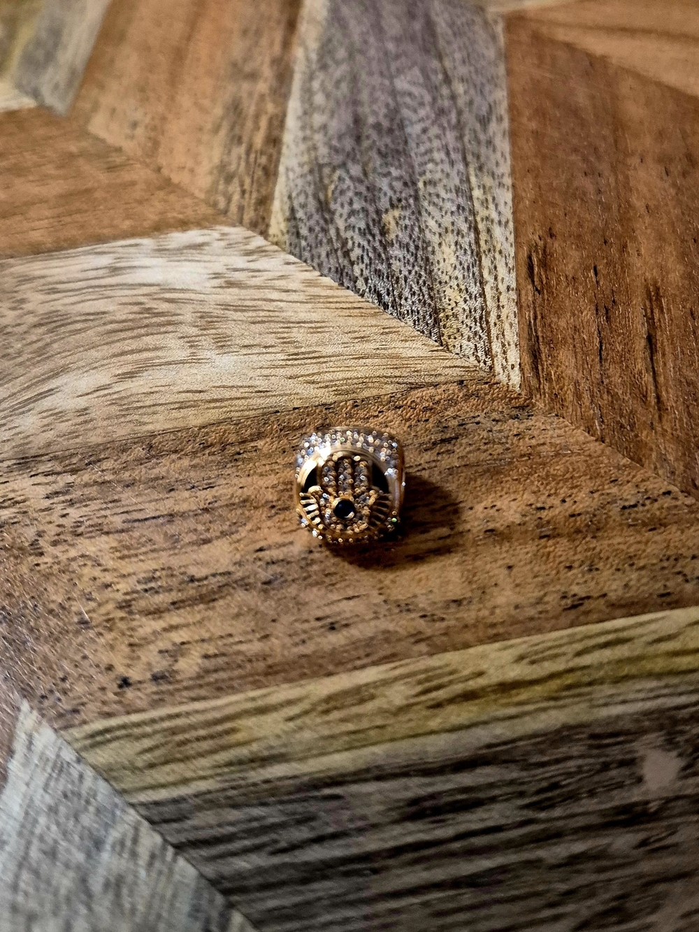 Pandora Rose Gold Hamsa All Seeing Eye And Feather Charm